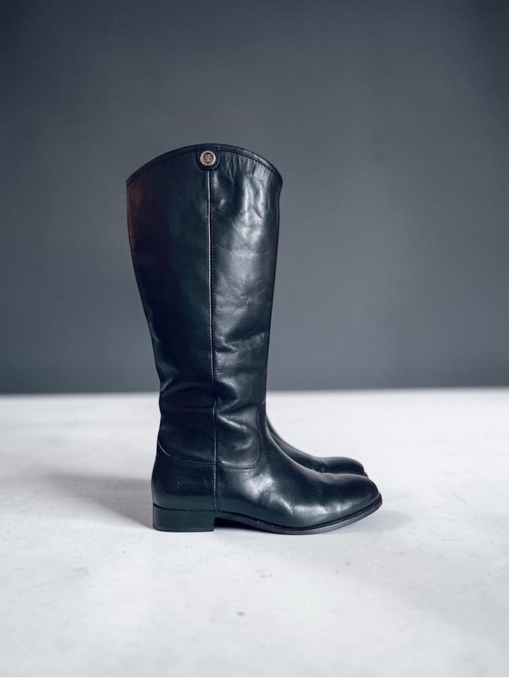 FRYE Riding Boot Equestrian Melissa Button 2 Boho Western Leather Black  Sz 9 - Picture 3 of 15